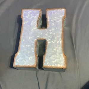 H sign , wall decor